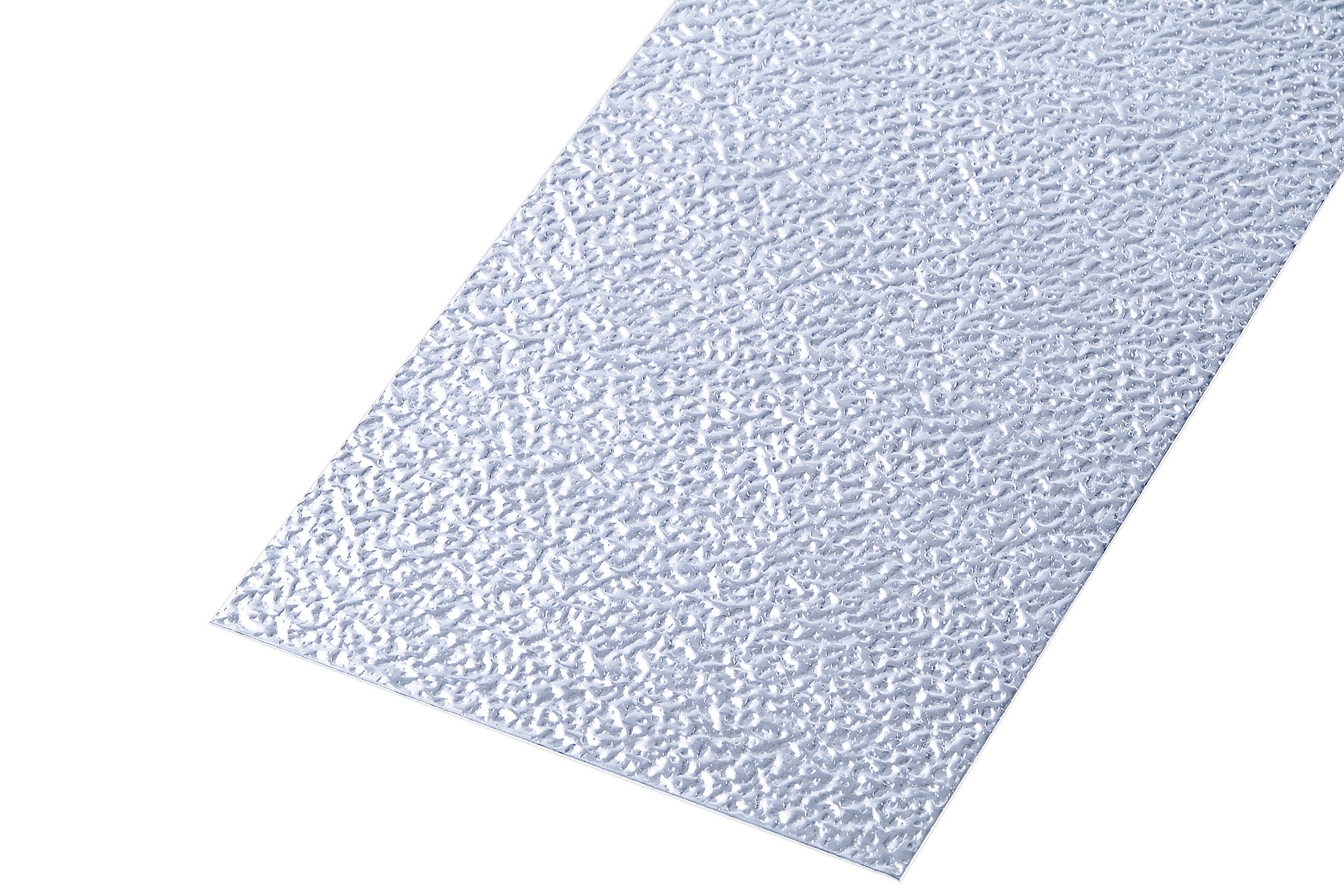 Image of Wickes Metal Uncoated Aluminium Roughcast Effect Sheet - 120mm x 1m