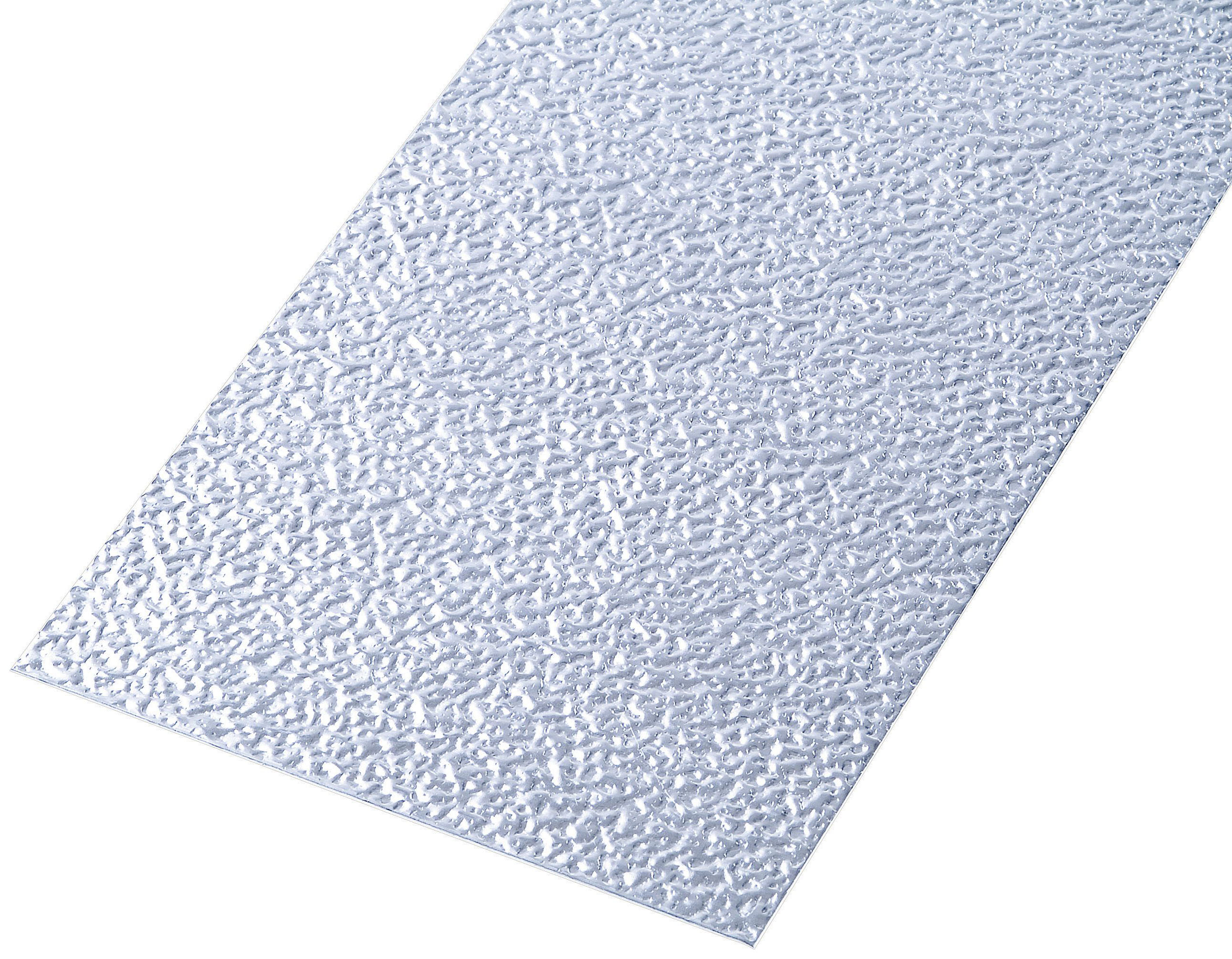 Wickes Metal Uncoated Aluminium Roughcast Effect Sheet - 120mm x 1m