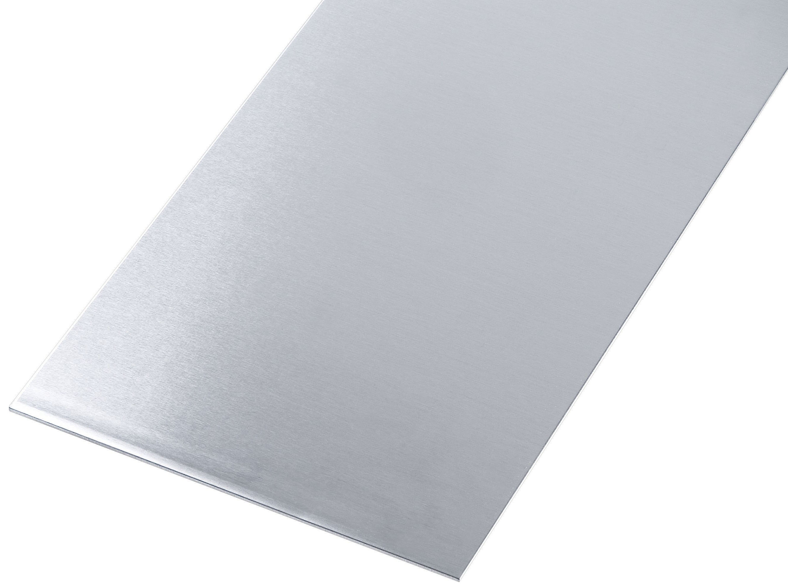 Rothley Aluminium with Stainless Steel Effect Finish Metal Sheet - 300 x 1000mm