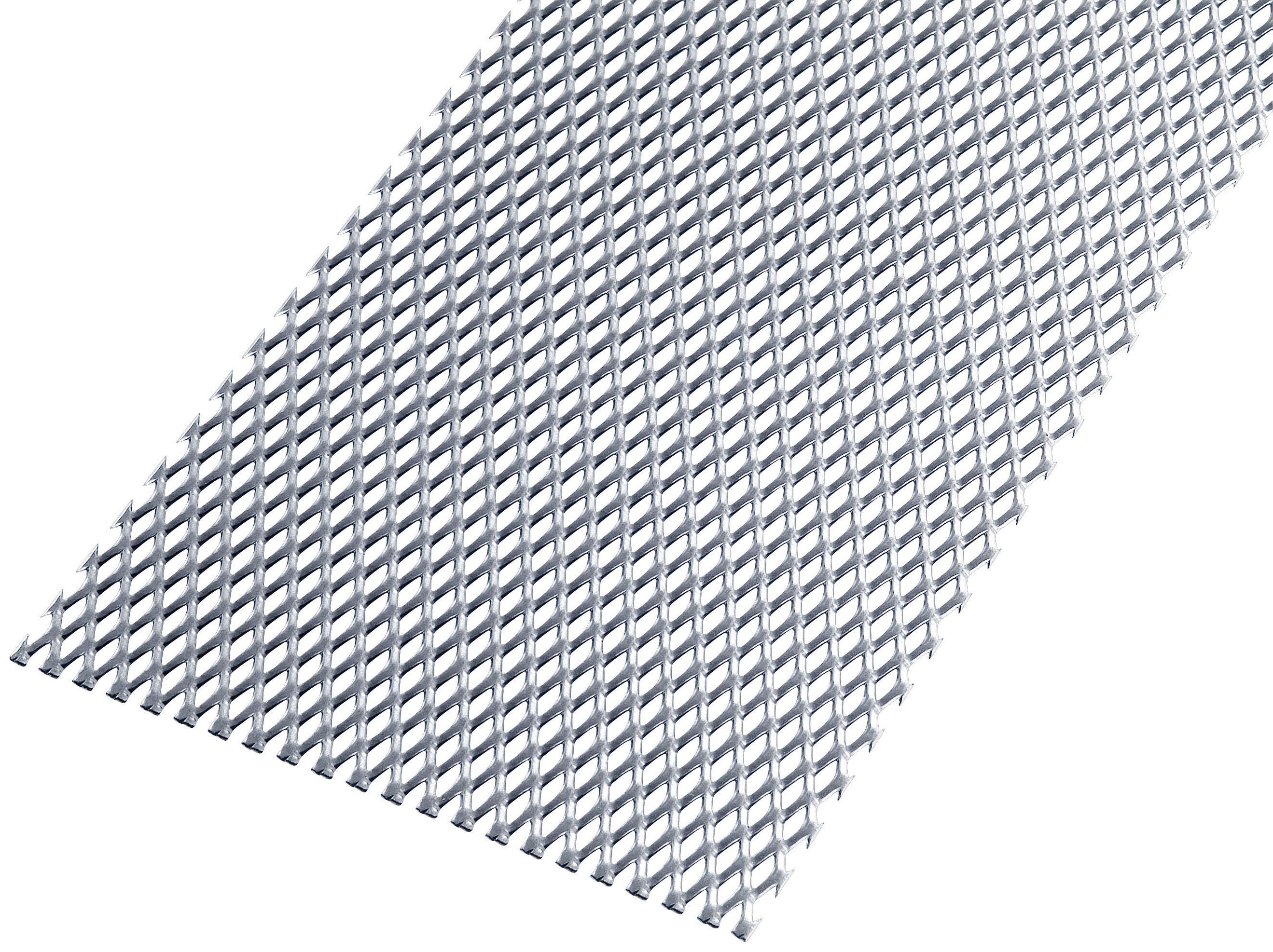 Image of Wickes Perforated Steel Stretched Metal Sheet - 250 x 500mm x 2.20mm