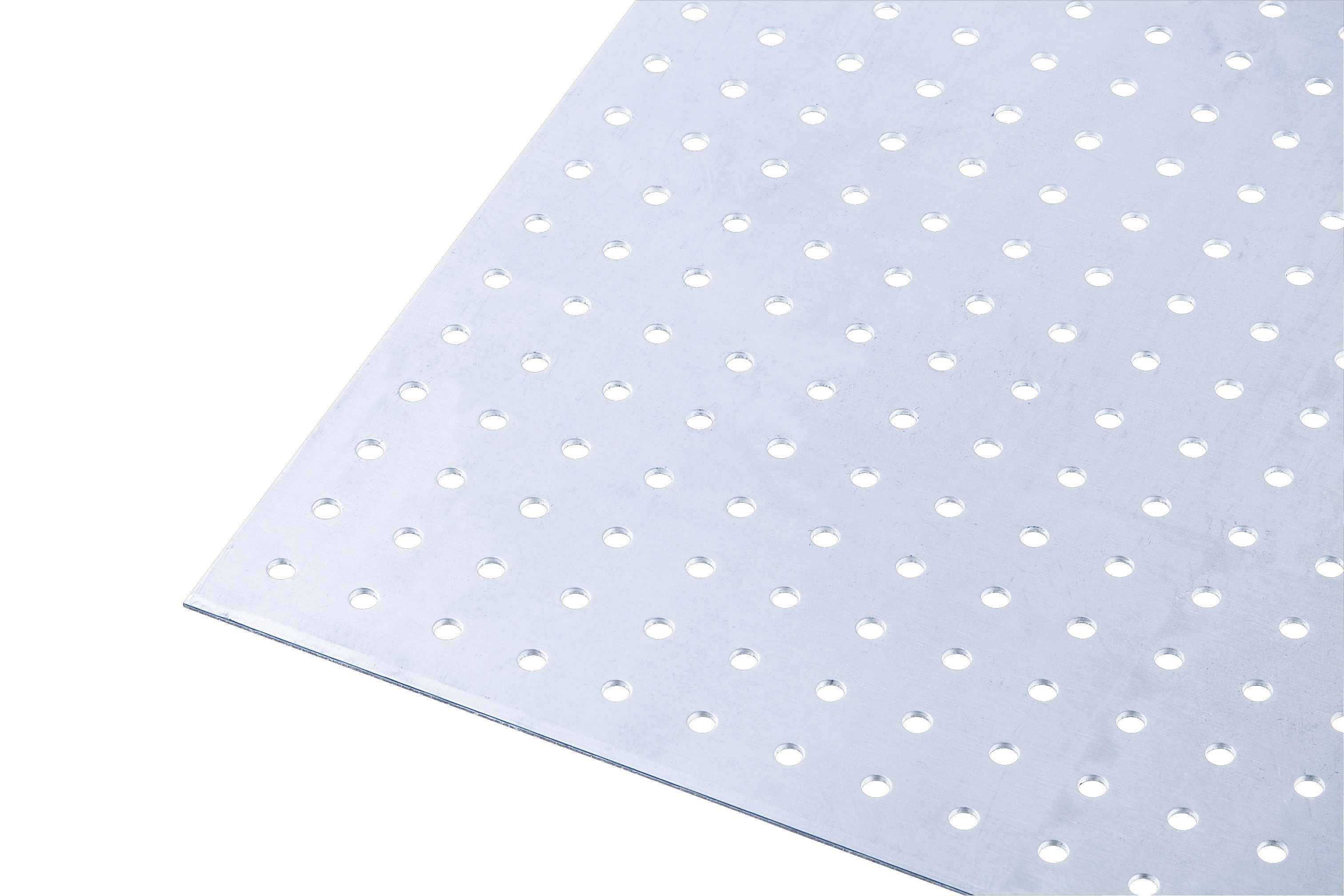 Image of Wickes Metal Perforated Round Hole 4.5mm Uncoated Aluminium Sheet - 250 x 500mm