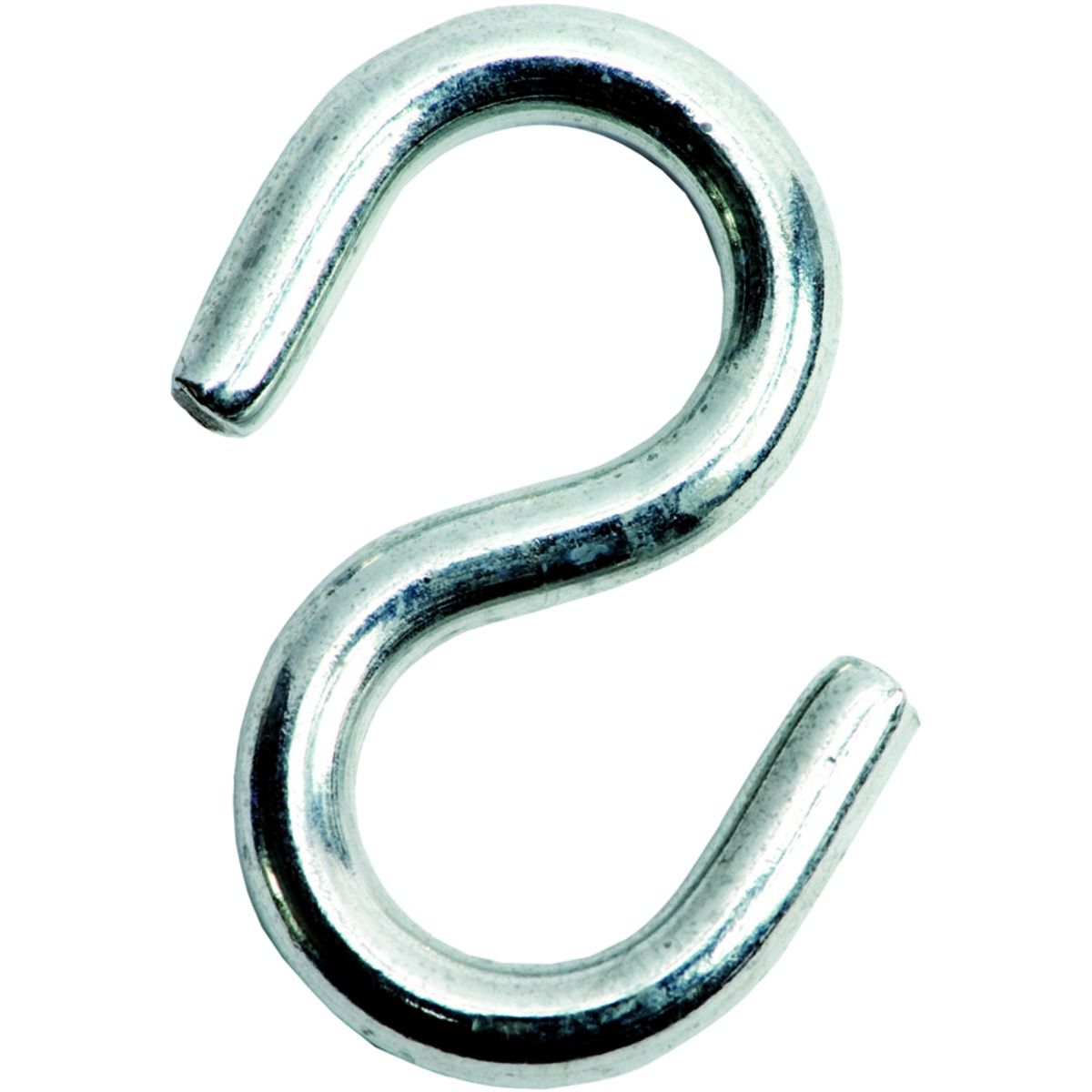 Image of Wickes Zinc Plated S Hooks - 4mm - Pack 5