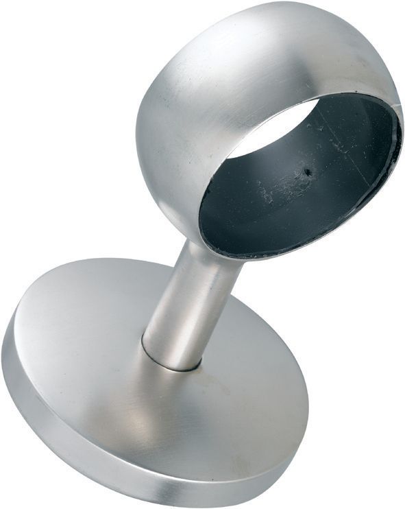 Rothley Straight Post Handrail Bracket - Brushed Nickel