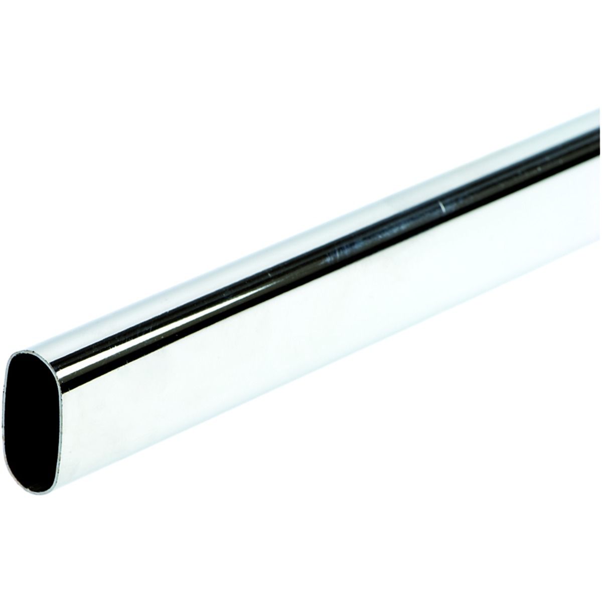 Image of Wickes Interior Multi Rail Oval Tube - 30 x 15mm x 1.2m Chrome