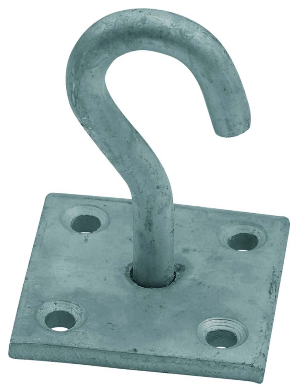 Image of Wickes Galvanised Hook On Plate - 50 x 50mm