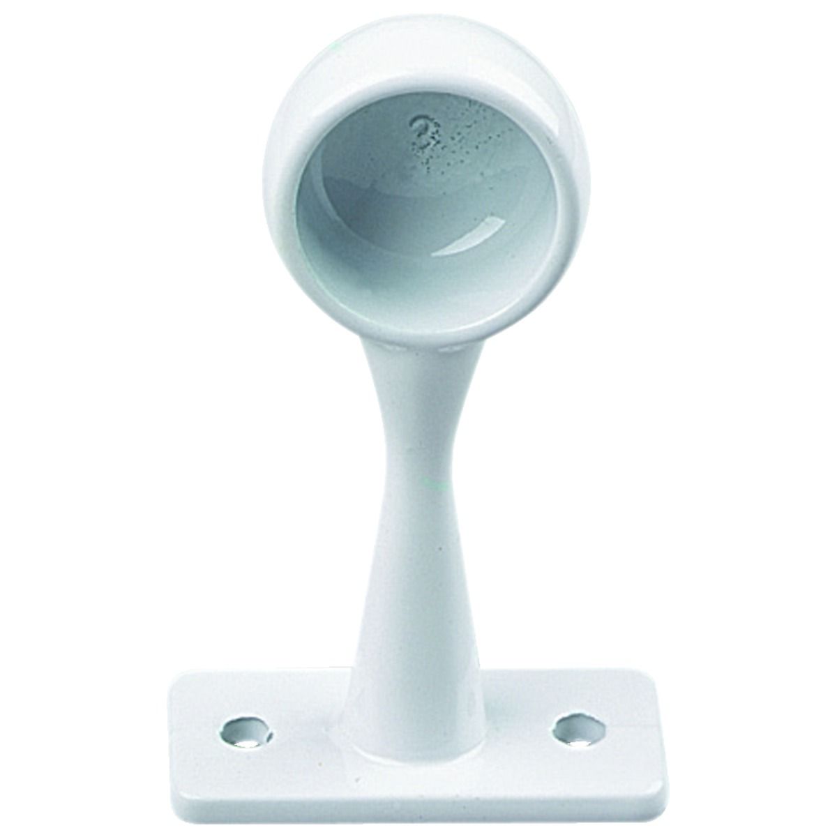 Image of Wickes End Rail Bracket - 19mm White Pack of 2