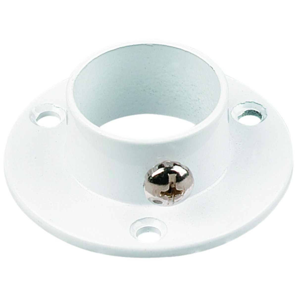 Rothley White Interior Wardrobe Rail Super Deluxe Socket - 25mm - Pack of 2