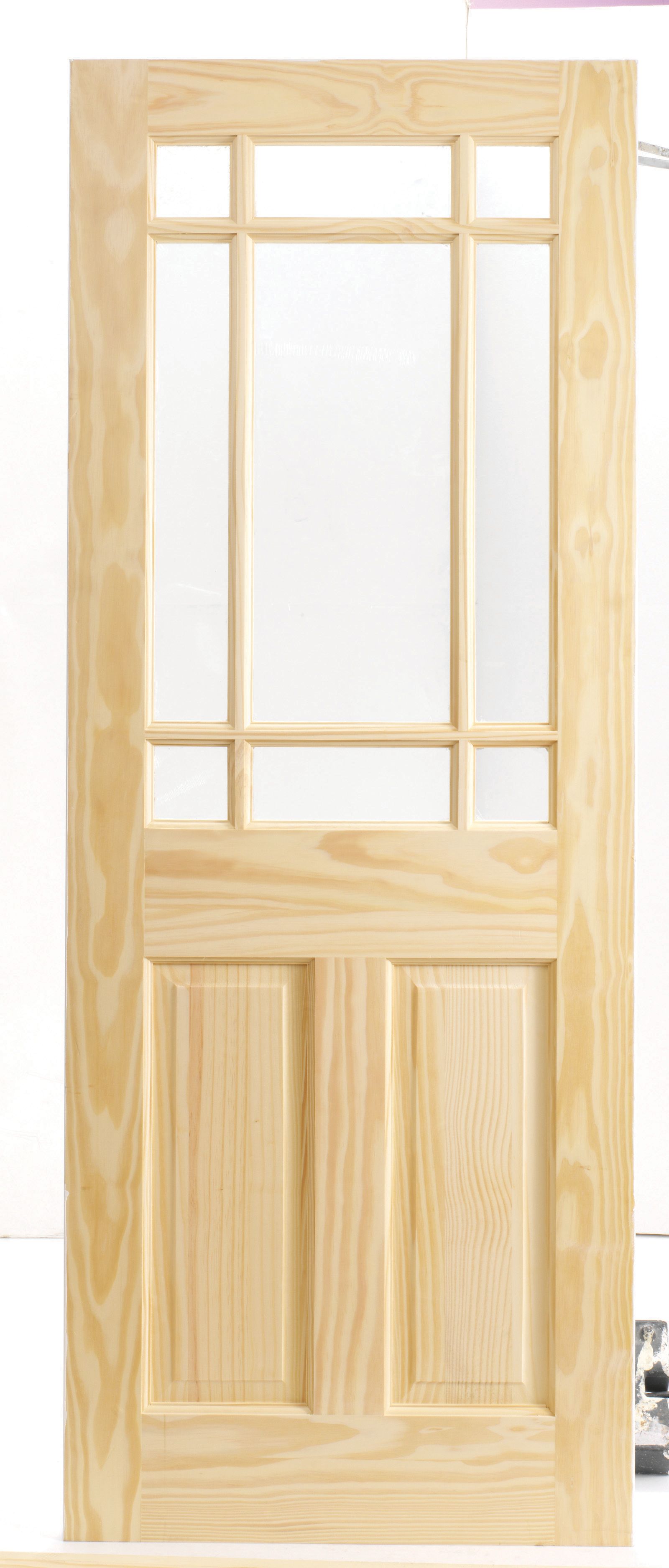 Wickes Truro Glazed Clear Pine 2 Panel Internal Door - 1981 x 838mm