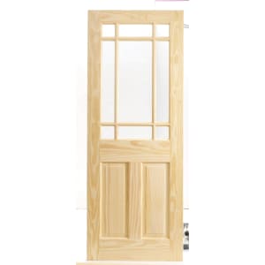 Image of Wickes Truro Glazed Clear Pine 2 Panel Internal Door - 1981 x 838mm