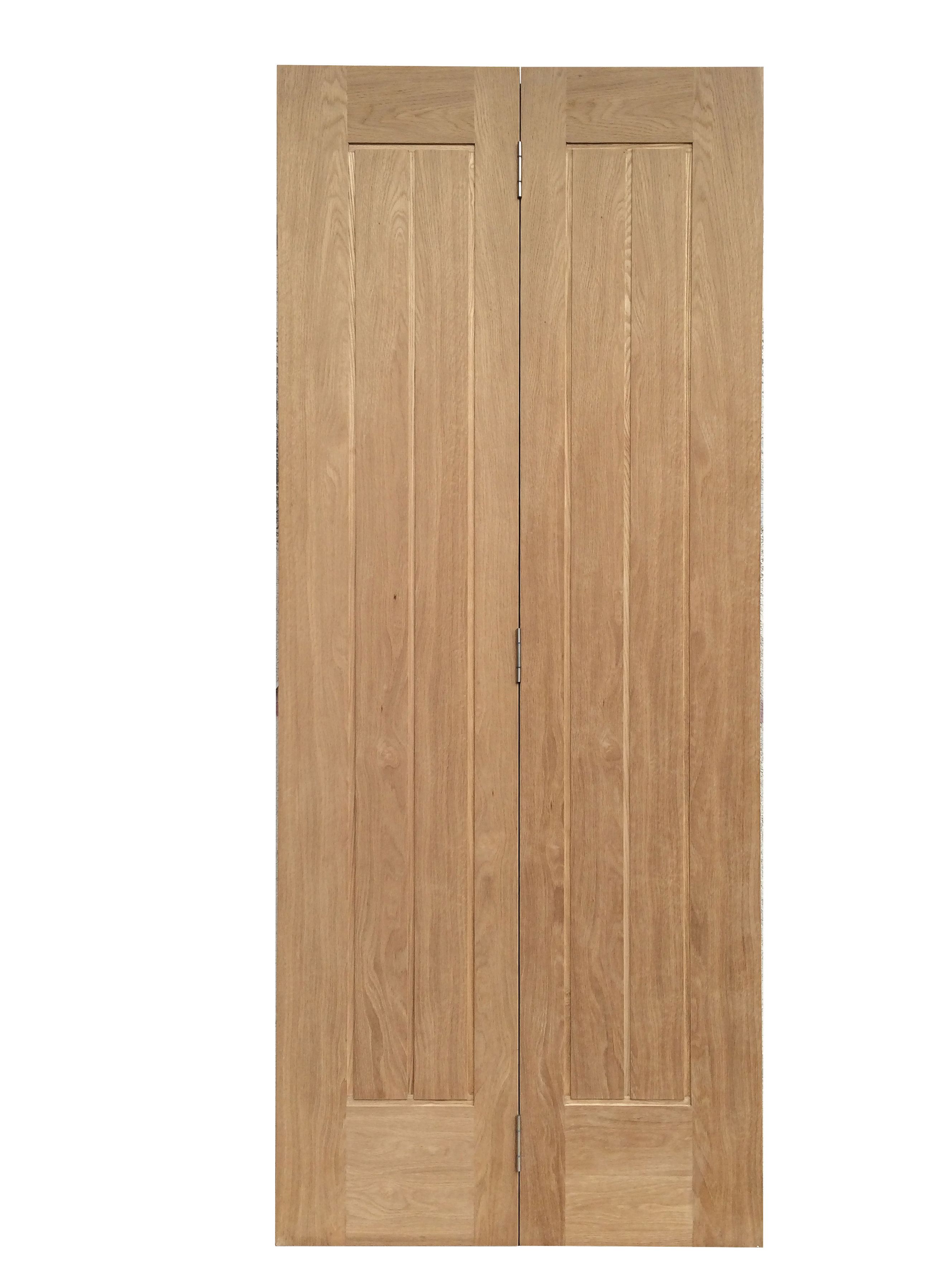 Image of Wickes Geneva Oak Cottage 5 Panel Internal Bi-Fold Door - 1981 x 686mm