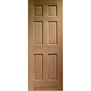 Image of Wickes Colonial External 6 Panel Oak Door - 2032 x 813mm