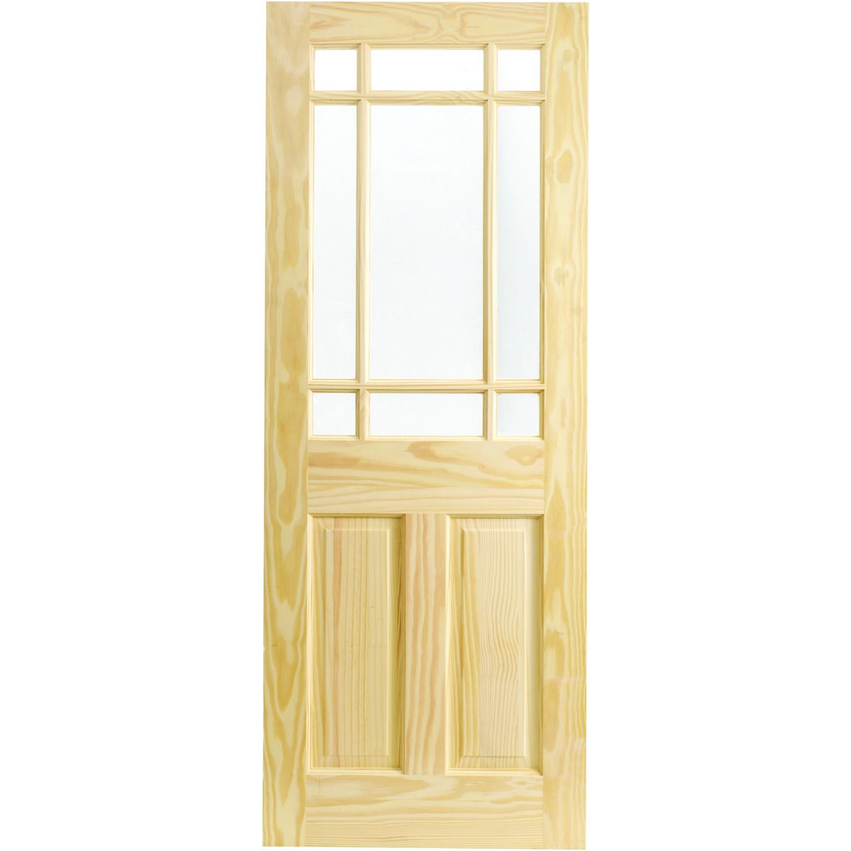 Image of Wickes Truro Glazed Clear Pine 2 Panel Internal Door - 1981 x 762mm