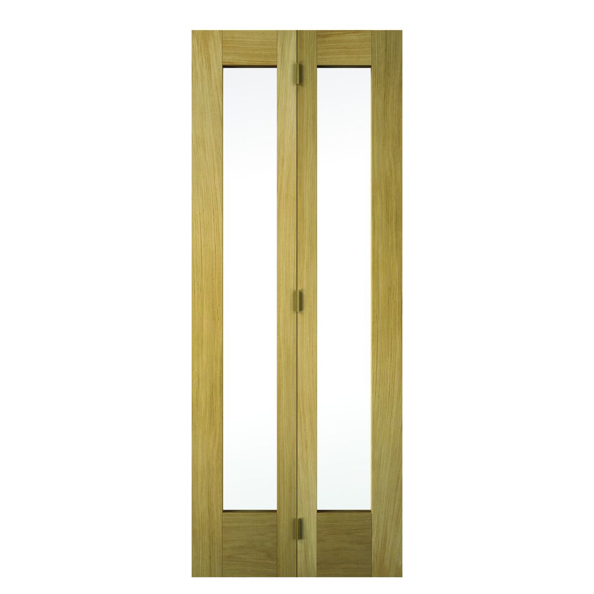 Image of Wickes Oxford Fully Glazed Oak 2 Panel Internal Bi-Fold Door - 1981 x 762mm