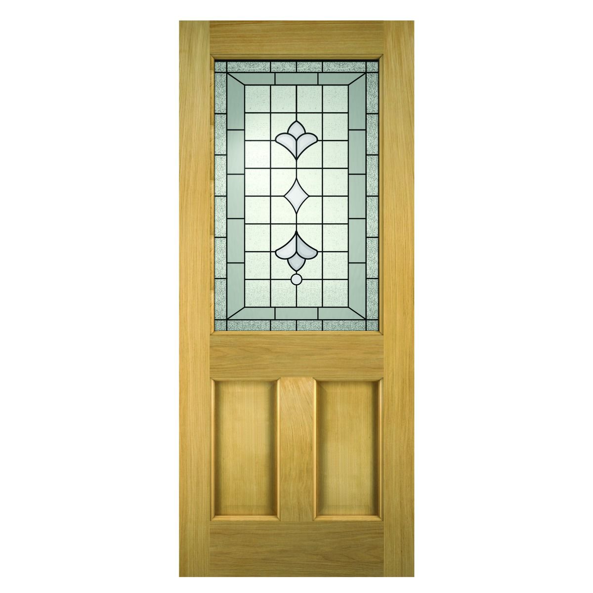 Image of Wickes Avon External Oak Door Glazed 2 Panel 2032 x 813mm