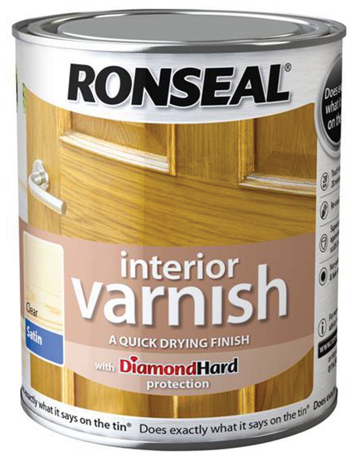 Image of Ronseal Interior Varnish - Satin Clear 250ml