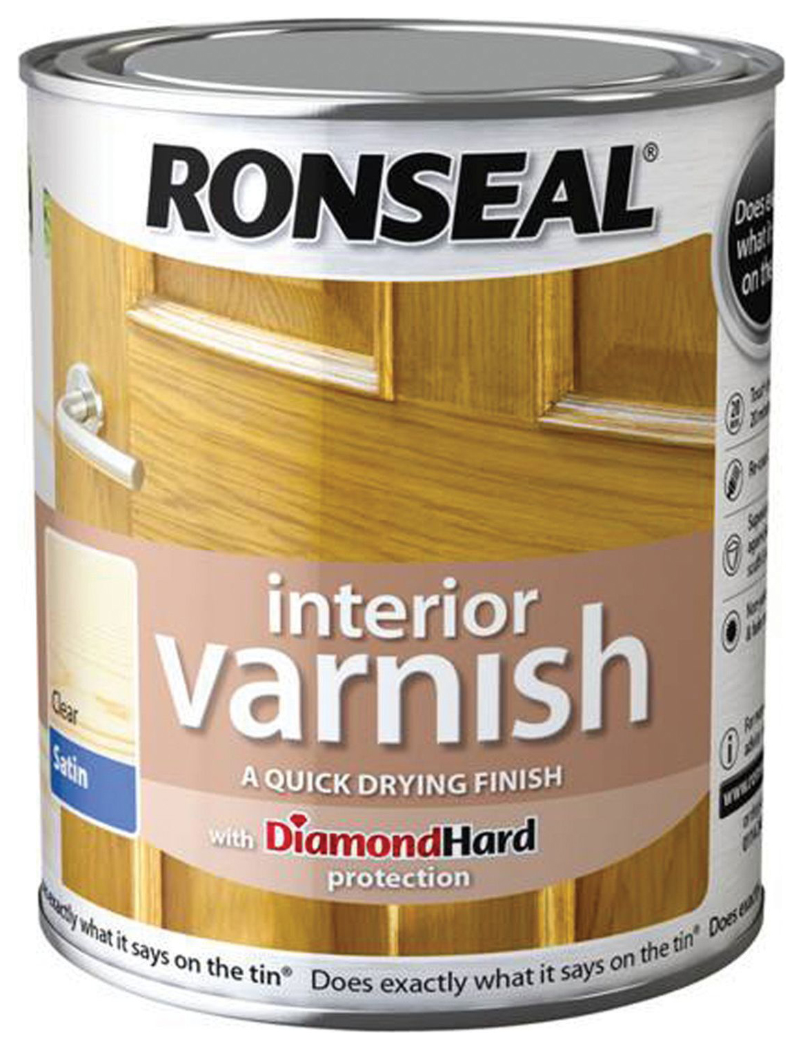 Ronseal Interior Satin Varnish - Clear - 250ml