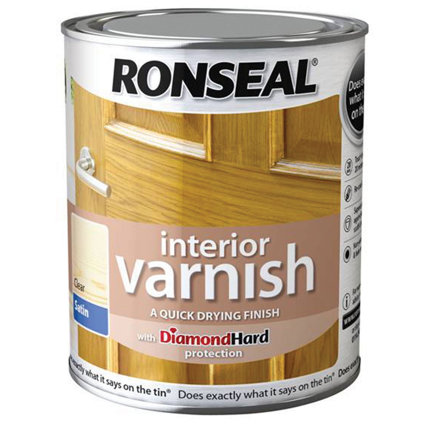 Image of Ronseal Interior Varnish - Satin Clear 750ml