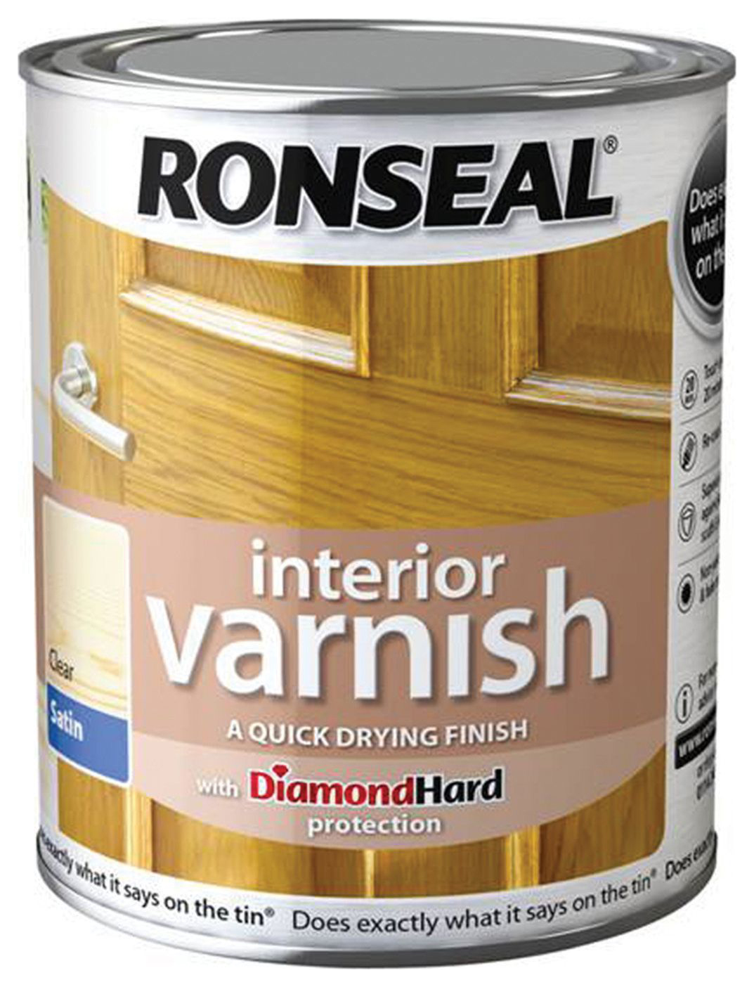 Image of Ronseal Interior Varnish - Satin Clear 750ml