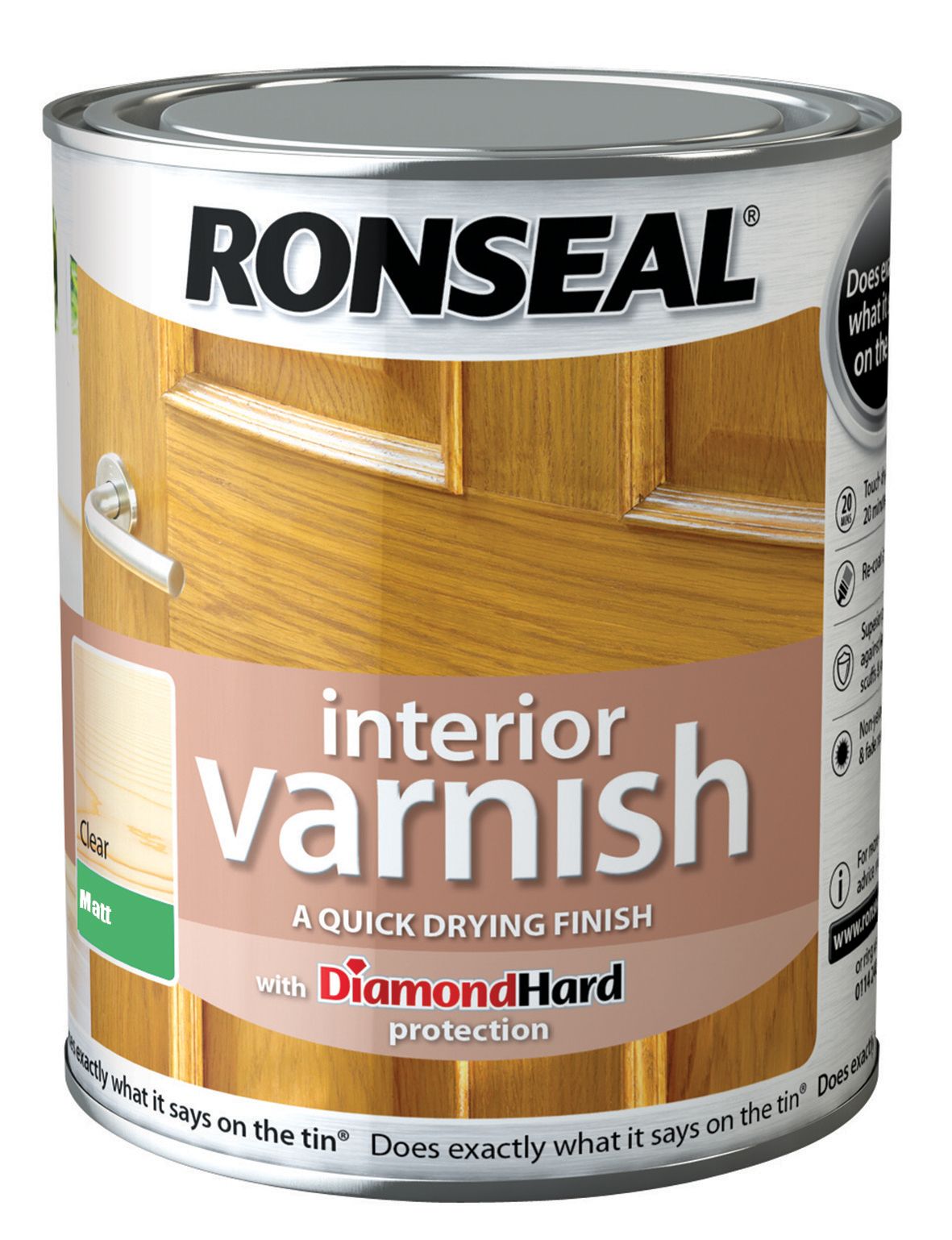 Image of Ronseal Interior Varnish - Matt Clear 250ml