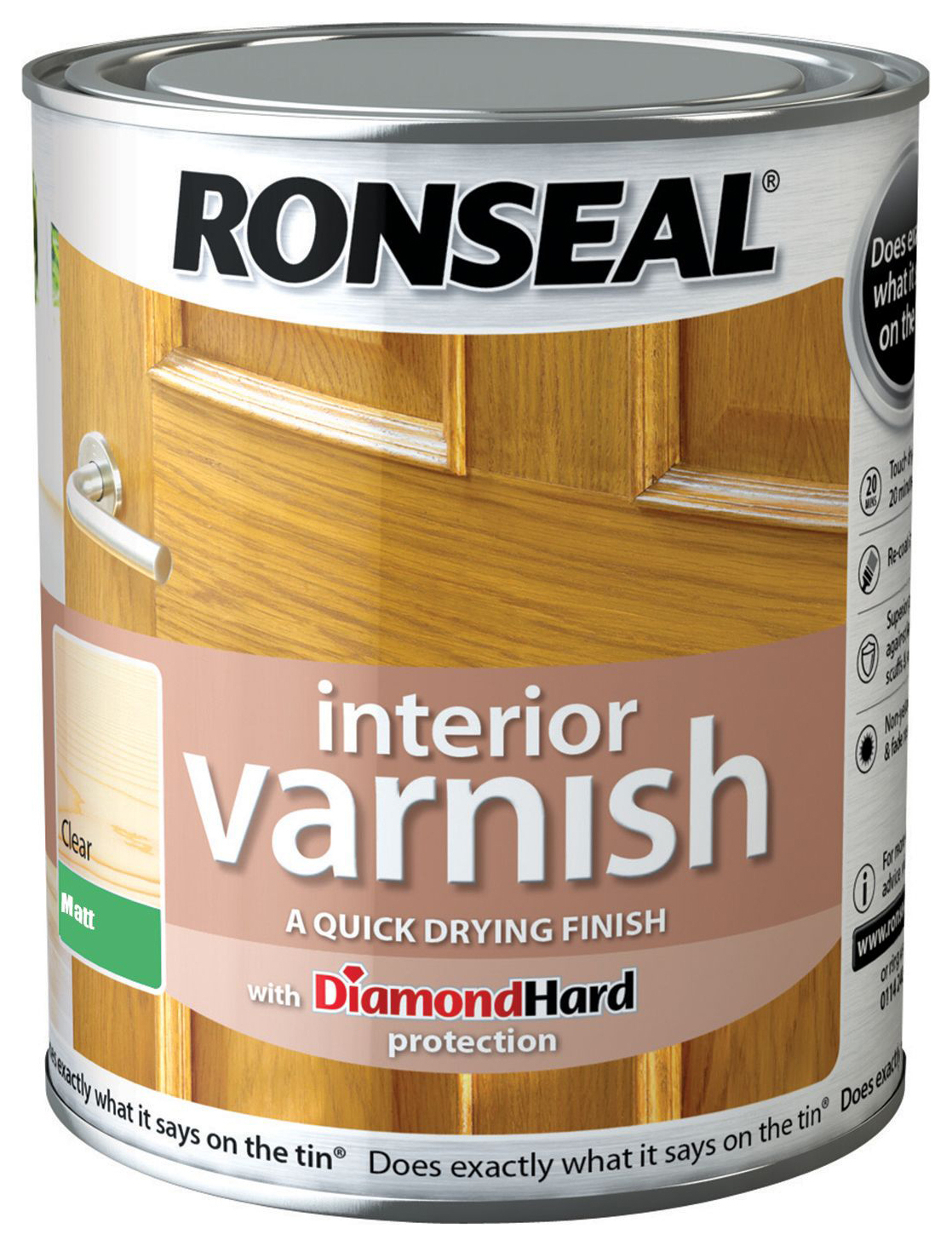 Image of Ronseal Interior Varnish - Matt Clear 250ml