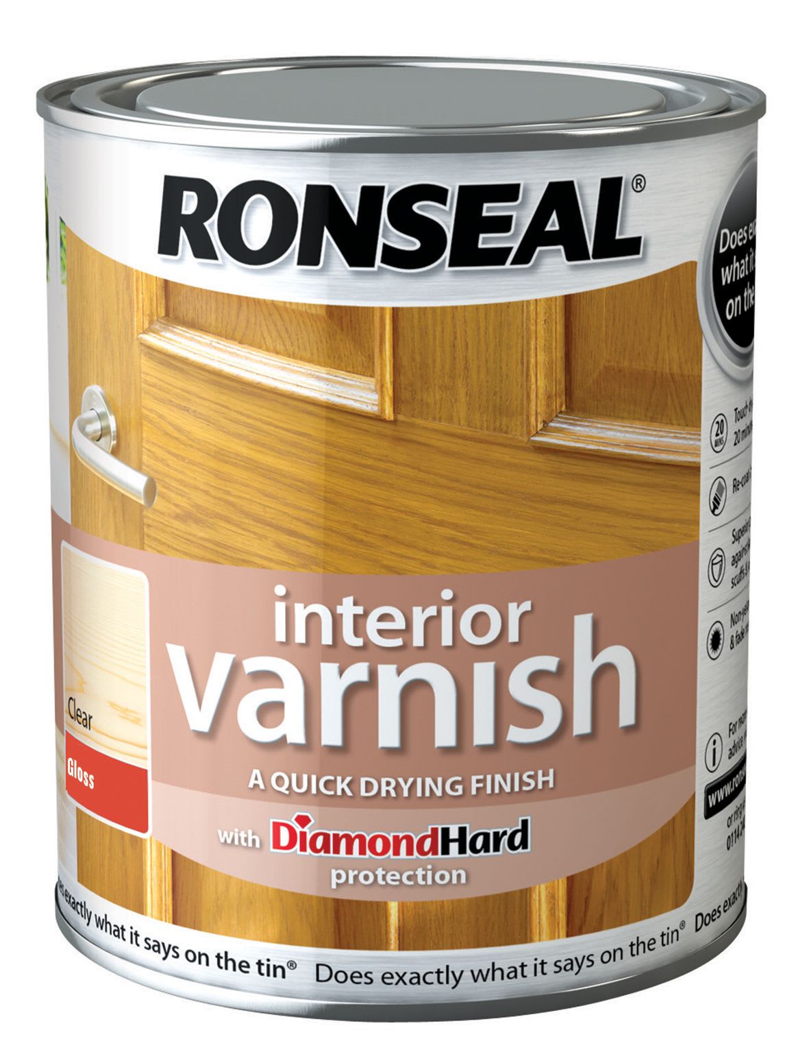 Ronseal Interior Varnish - Gloss Clear 750ml