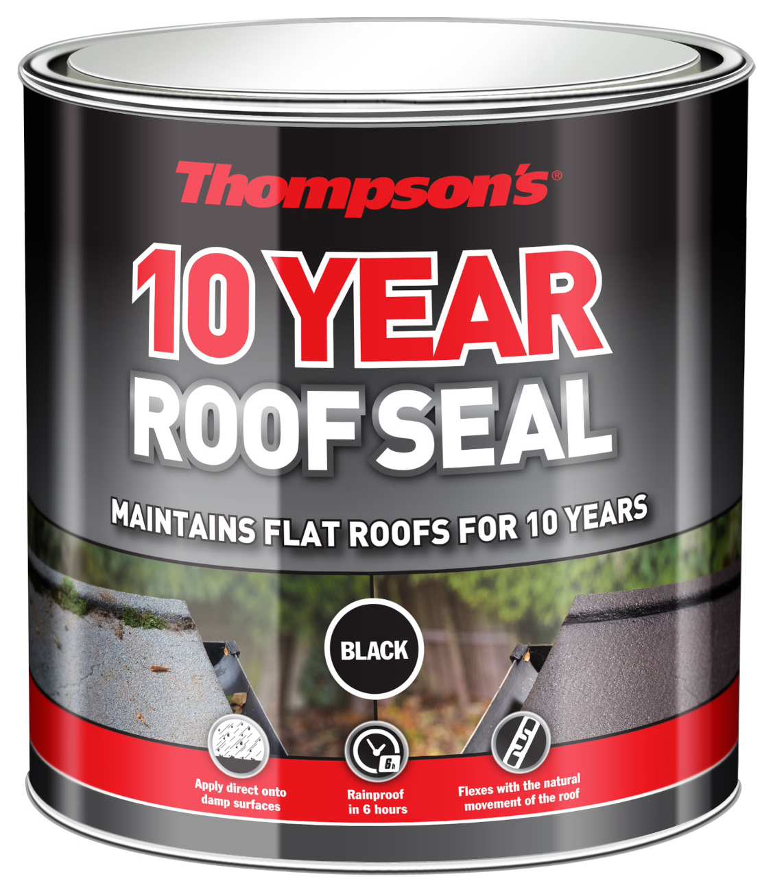 Image of Thompson's Black 10 Year Roof Seal - 2.5L
