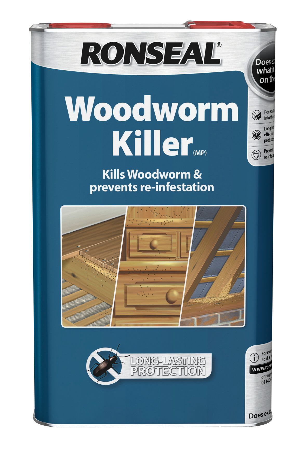 Ronseal Woodworm Treatment Killer - 1L