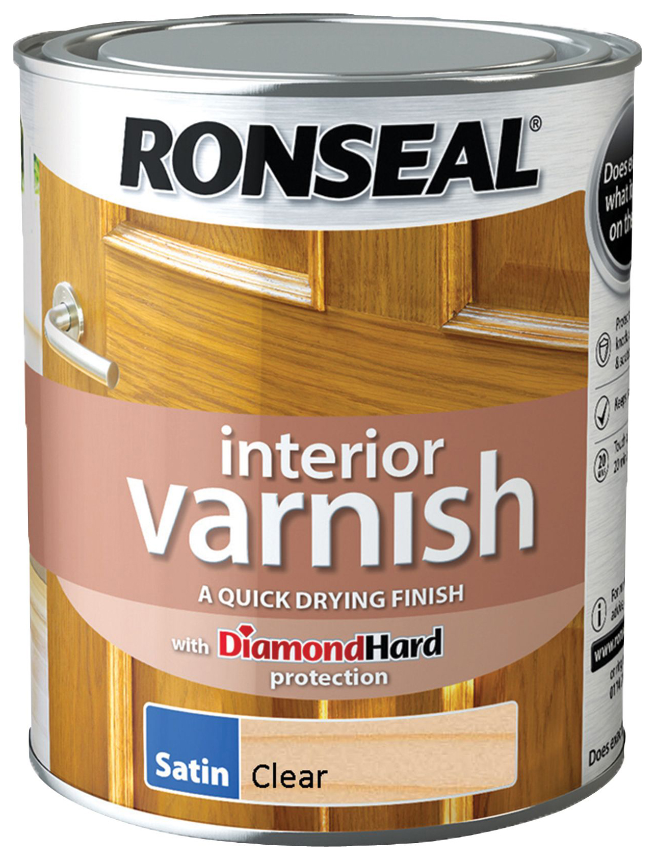 Ronseal Interior Varnish - Satin Clear 2.5L