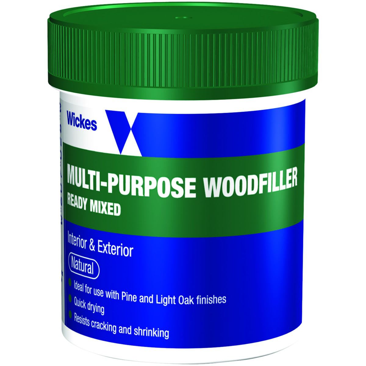 Wickes MultiPurpose Wood Filler Tub Natural 250g Wickes.co.uk
