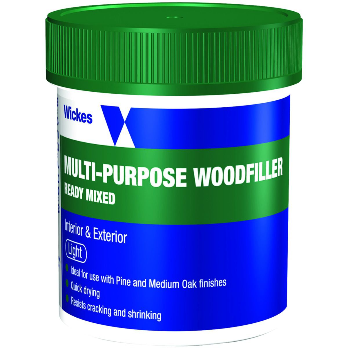 Wickes Multi-Purpose Wood Filler Tub - Light 250g