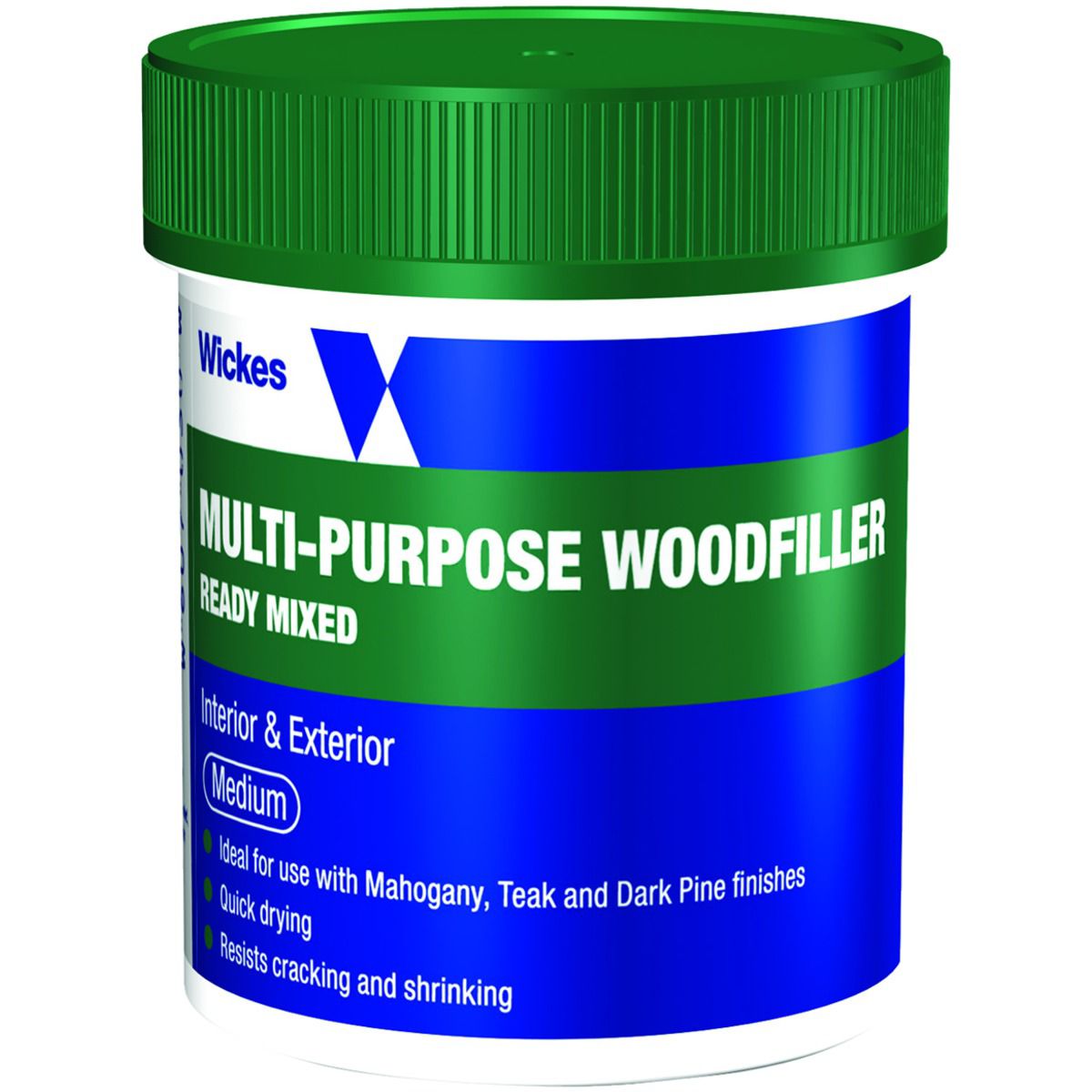 Wickes Multi-Purpose Wood Filler Tub - Medium 250g
