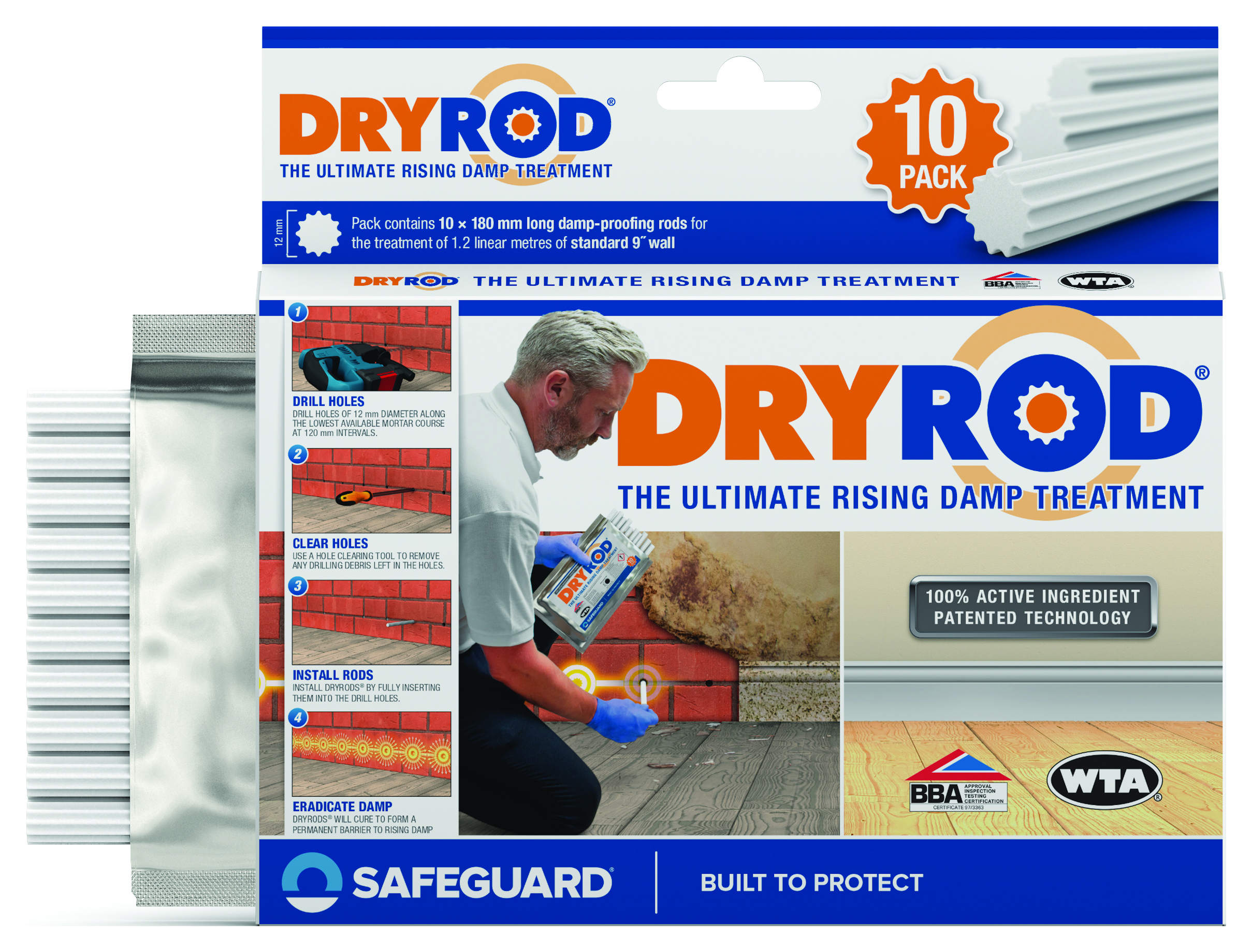 Image of Dryrod Damp Proof Course Rods - 180mm Pack of 10