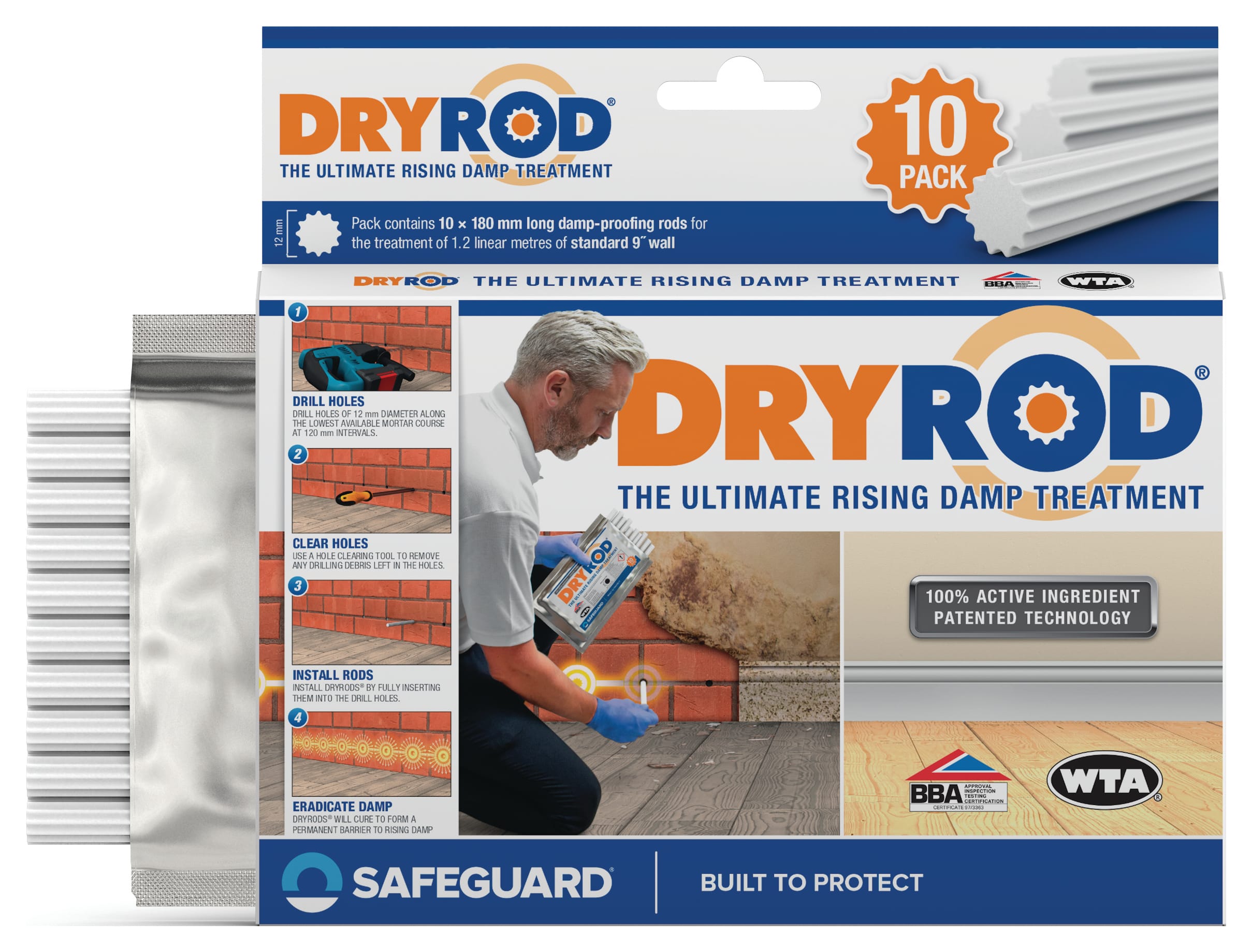 Dryrod Damp Proof Course Rods - 180mm Pack