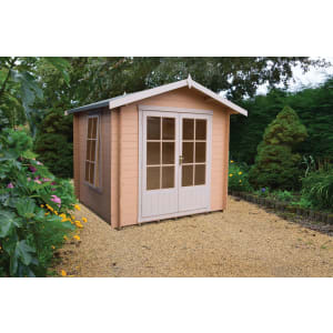 Shire 7 x 7 ft Barnsdale Double Door Log Cabin