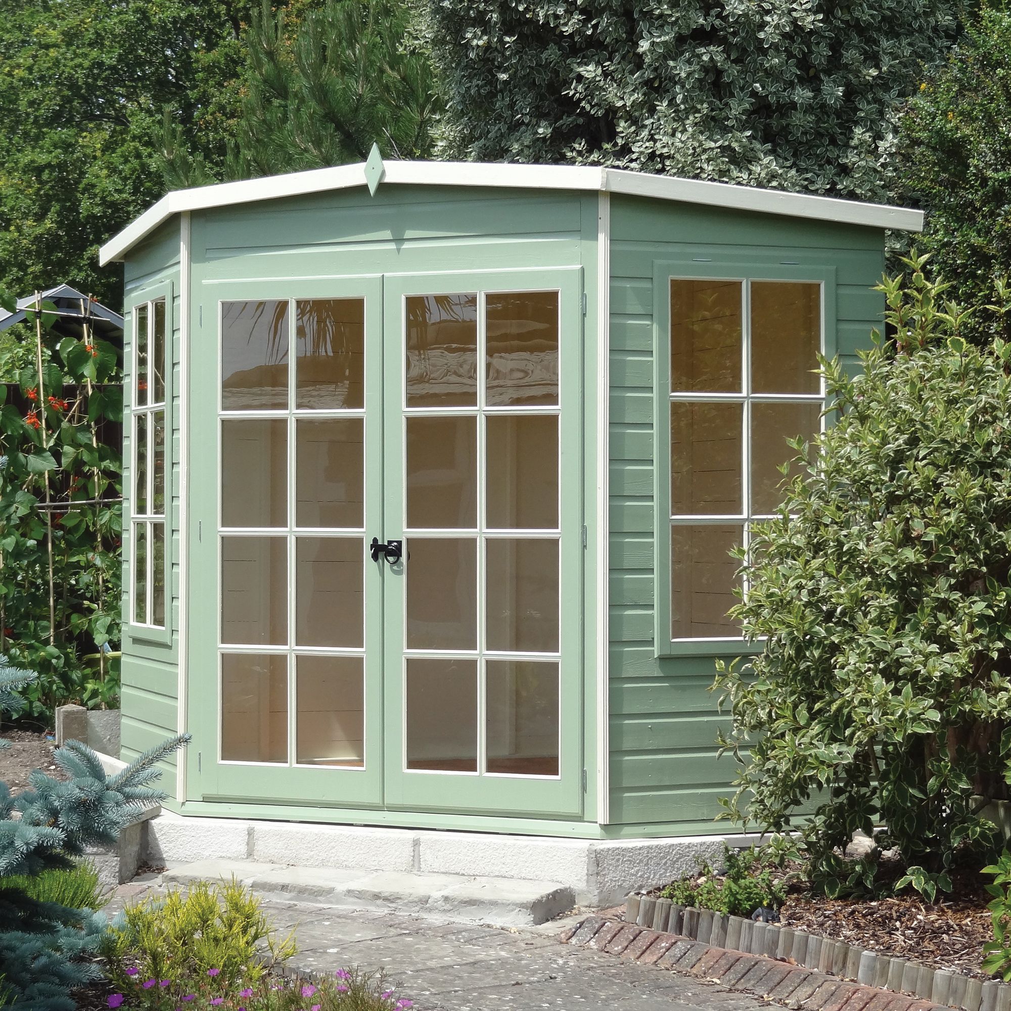 Shire Hampton 7 x 7ft Double Door Corner Summer House