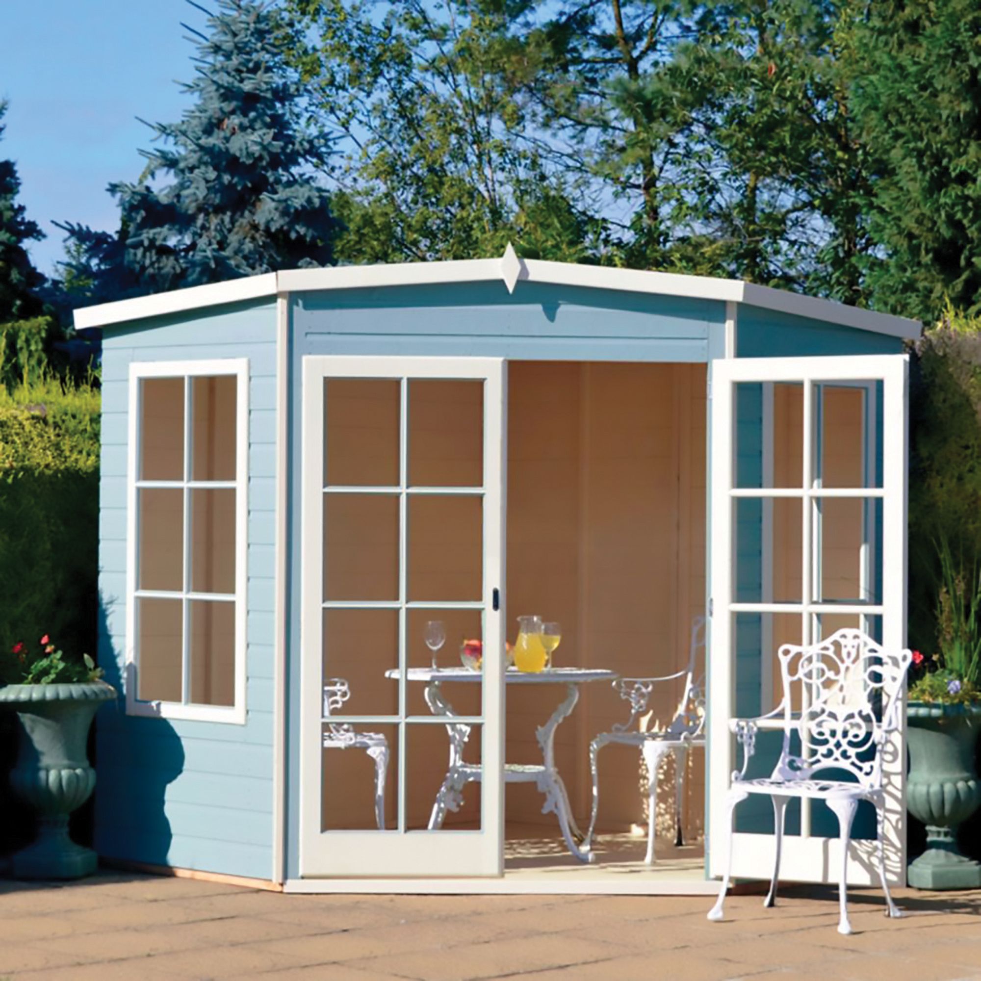 Shire Hampton 8 x 8ft Double Door Corner Summer House