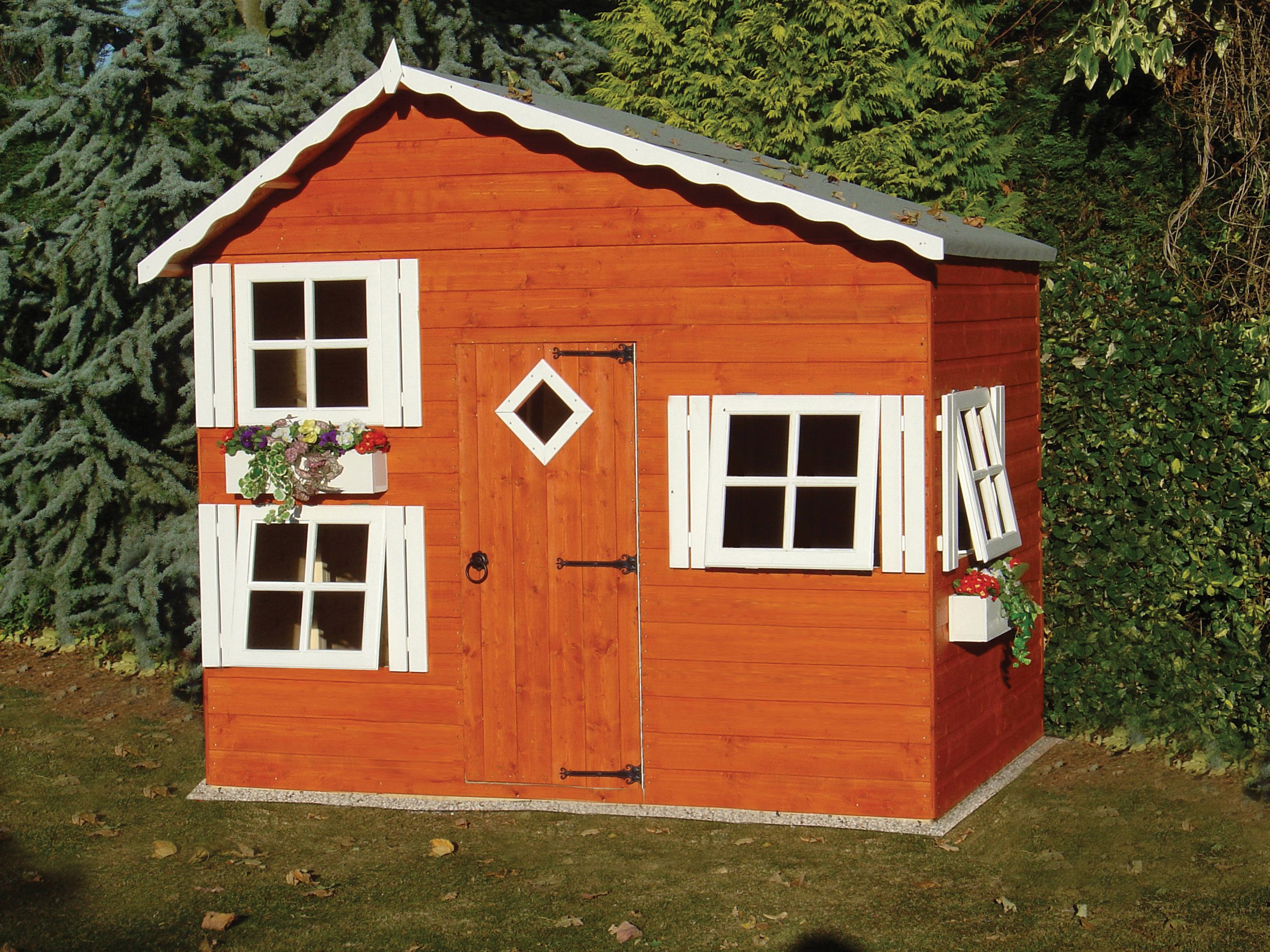 Shire 8 x 6ft Loft & Bunk Split Level Wooden Playhouse