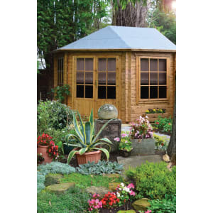 Image of Shire Ardcastle 10 x 10ft Double Door Log Cabin with Assembly