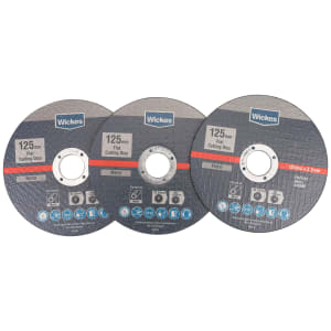 Wickes Metal Flat Cutting Disc 125mm - Pack of 3