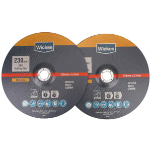 Wickes Masonry DPC Cutting Disc - 230mm - Pack of 2