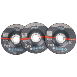 Wickes DPC Metal Grinding Disc 115mm - Pack of 3