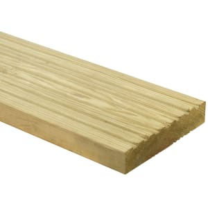 Wickes Premium Natural Pine Deck Board - 28 x 140 x 2400mm
