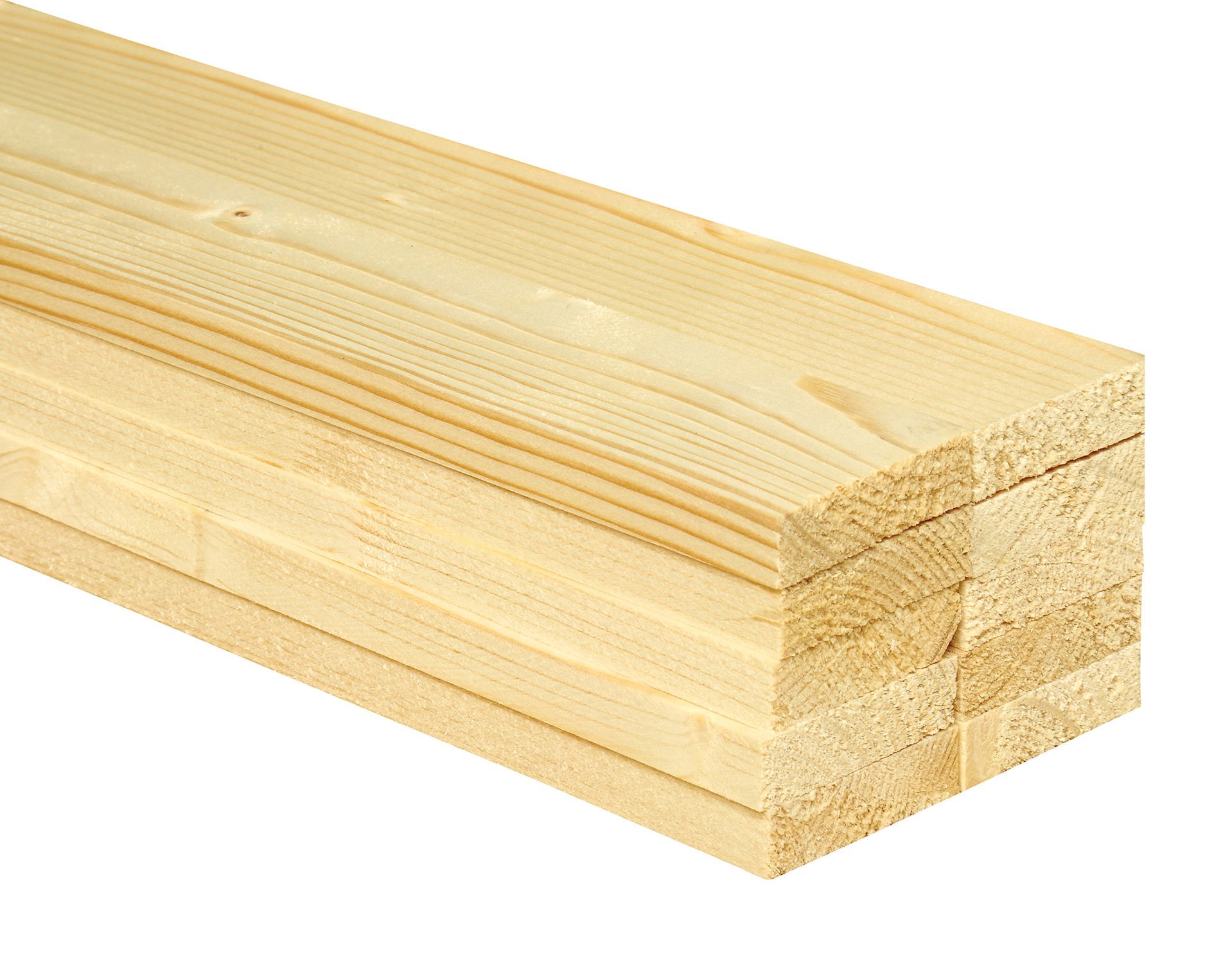 Image of Wickes Kiln Dried White Whitewood Untreated PSE Timber - 12x44x2400mm - Pack of 10