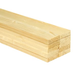Wickes Whitewood PSE Timber - 12 x 44 x 2400mm - Pack of 10