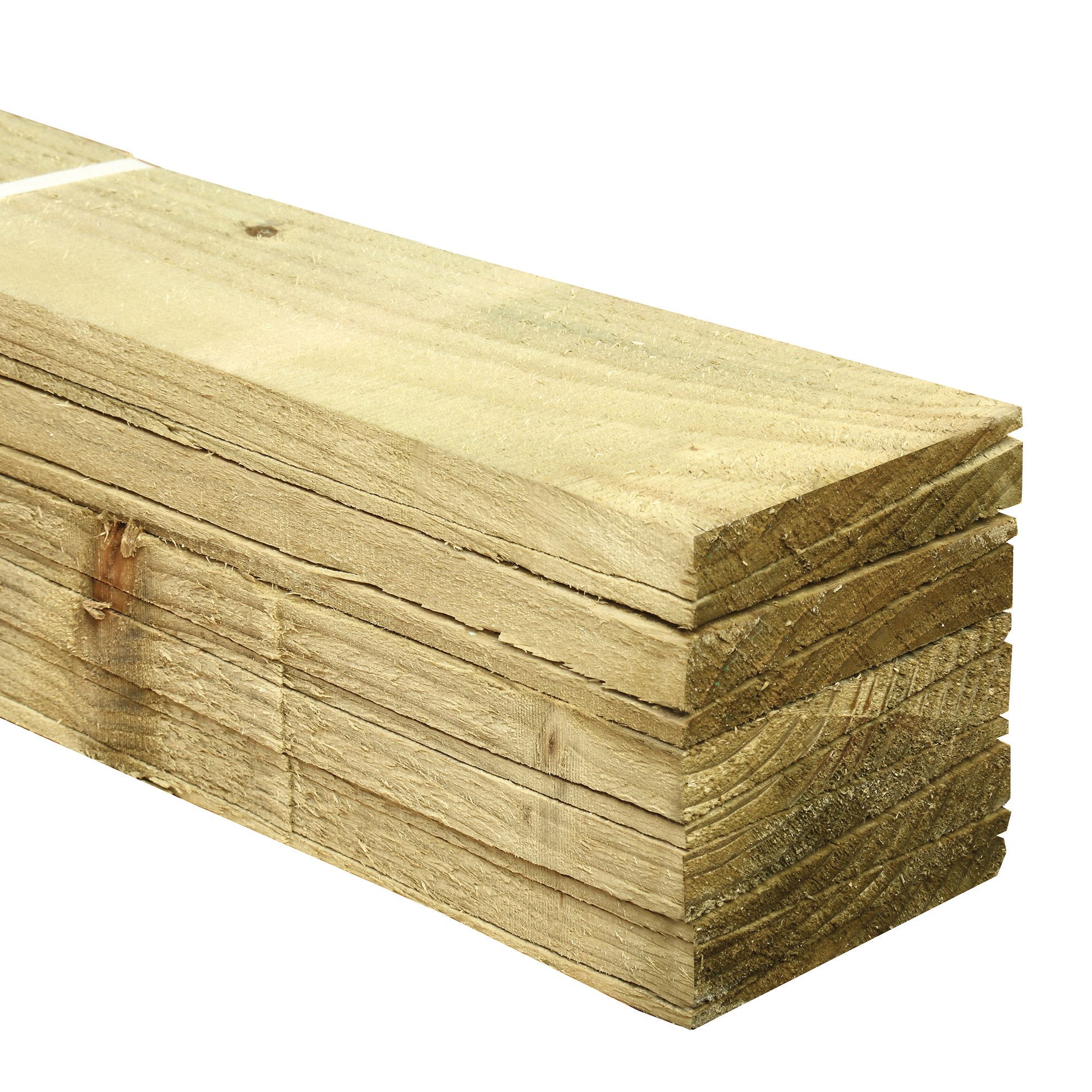 Wickes Traditional Brown Feather Edge Timber Fence Board - 100x11mmx2.4m - Pack of 10