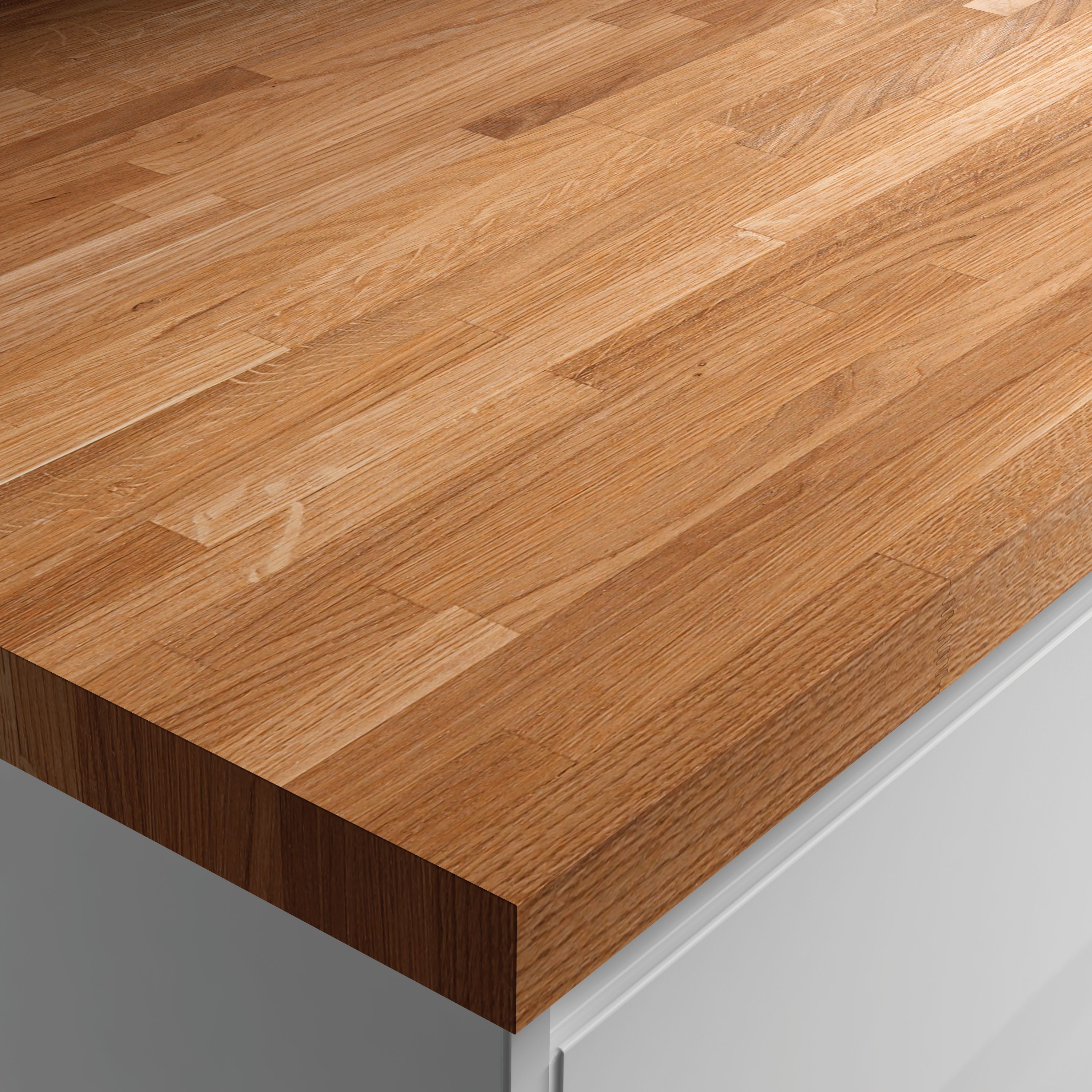 Image of Wickes Solid Wood Worktop - Solid Oak 600mm x 26mm x 3m
