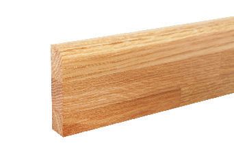 Image of Wickes Solid Wood Worktop Upstand - Solid Oak 70 x 18mm x 3m