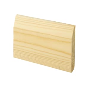 Image of Wickes Dual Purpose Bullnose/Chamfered Pine Skirting - 15 x 95 x 2400mm - Pack of 4