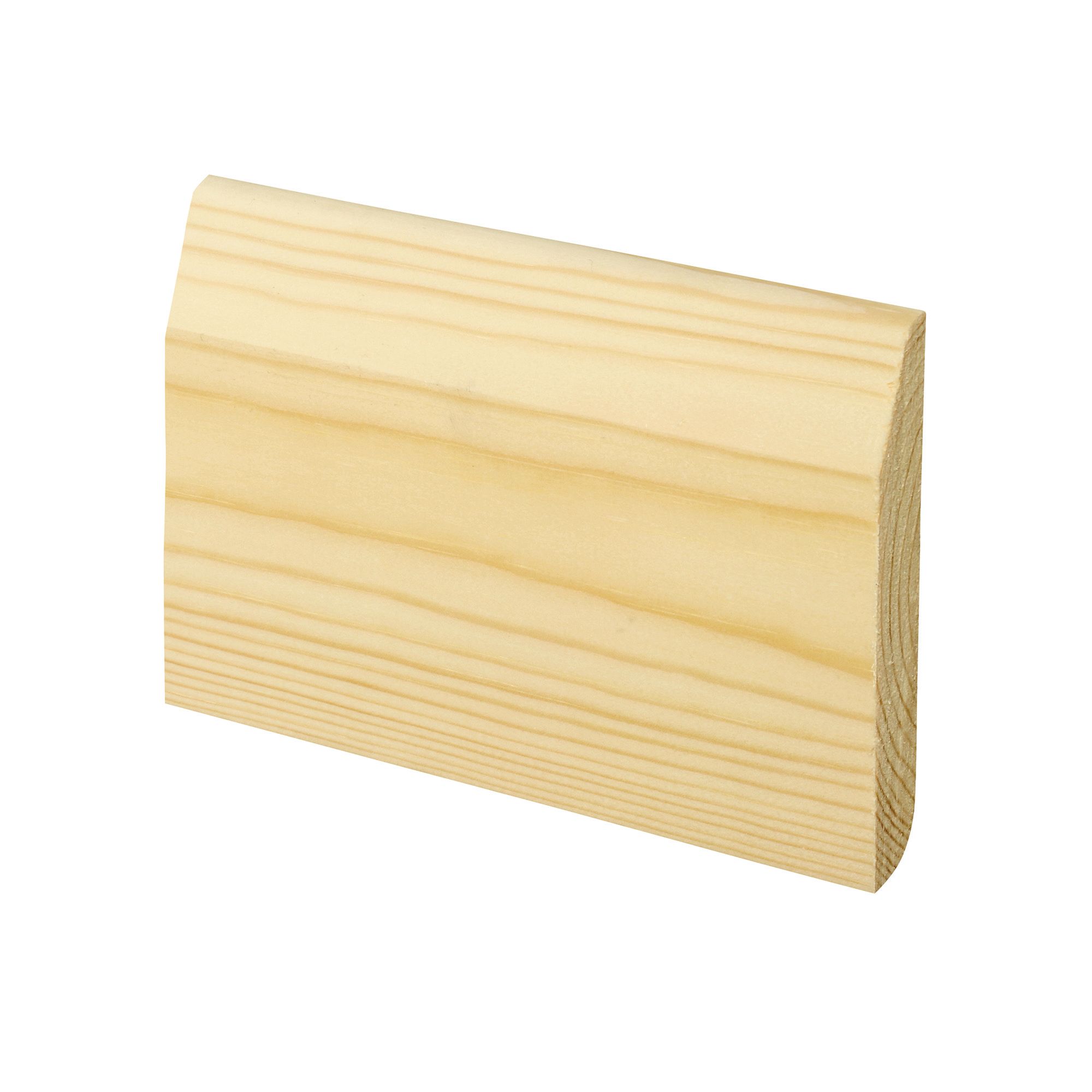 Image of Wickes Dual Purpose Large Round/Chamfered Pine Skirting - 15 x 95 x 2400 mm
