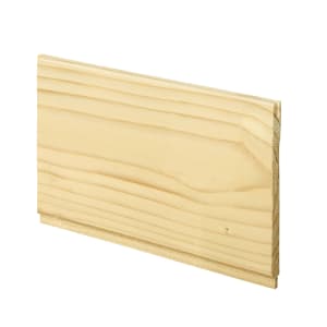 Image of Wickes V-jointed Traditional Softwood Cladding - 8mm x 94mm x 900mm Pack of 5